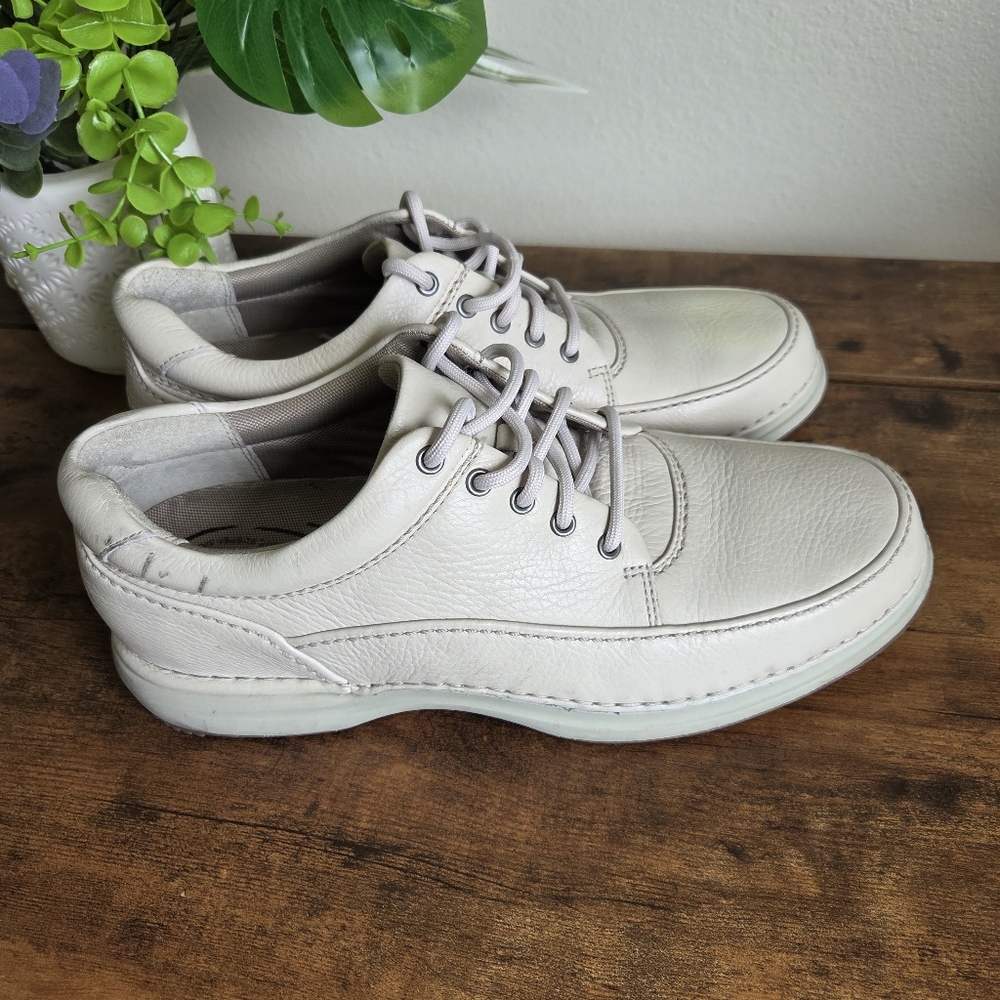Rockport Mens Off White Leather Walking Shoes, Size: 10.5  APM2134Y